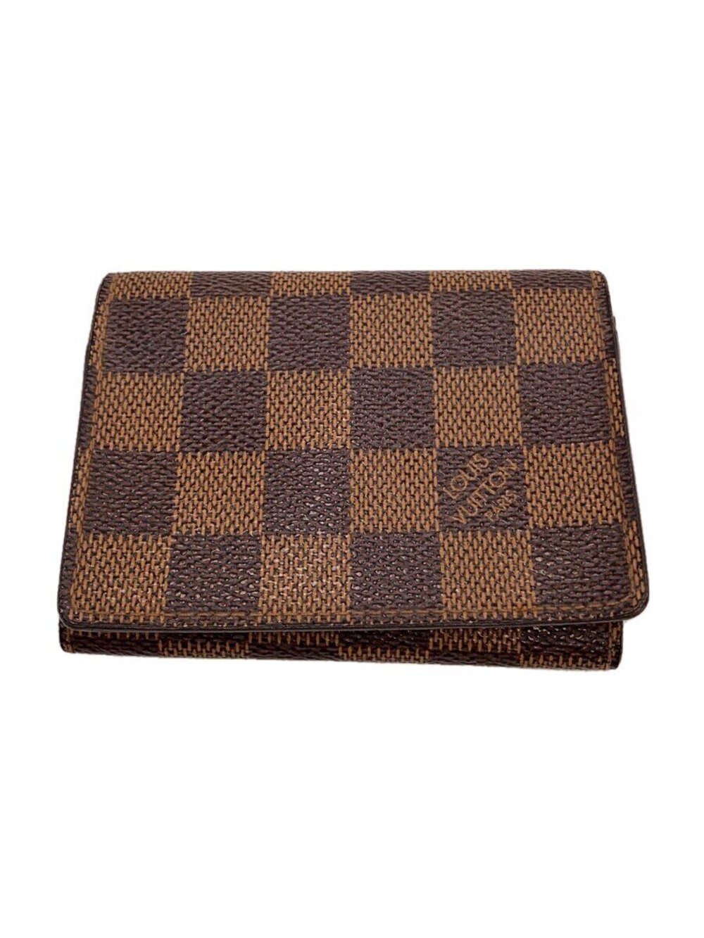 LOUIS VUITTON Envelope Wallet Carte de Visite Damier Ebene Brown